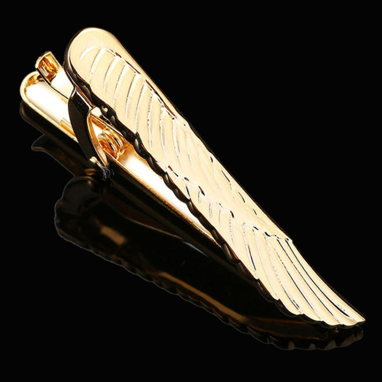 2pcs Men Business Formal Wedding Tie Clips, Color: Gold Wings