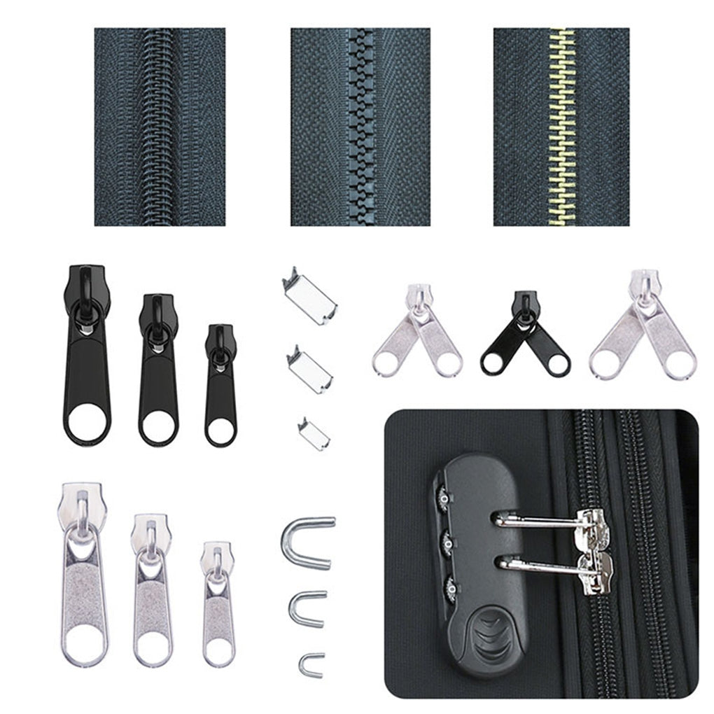 84pcs Zinc Alloy Painted Nylon Zipper Puller Set For Clothing Tent Install