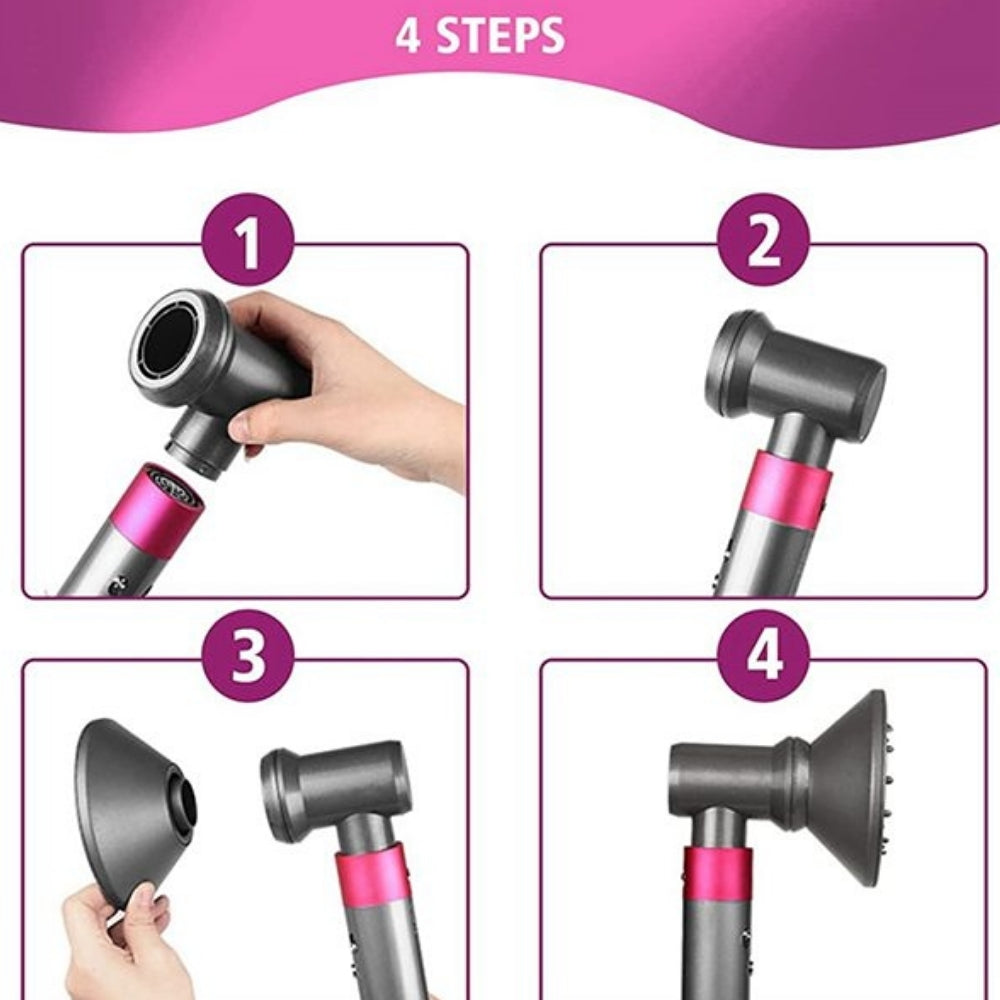 For Dyson Hair Dryer Airwarp Diffusion Nozzle Attachment Replacement Accessories With Adapter