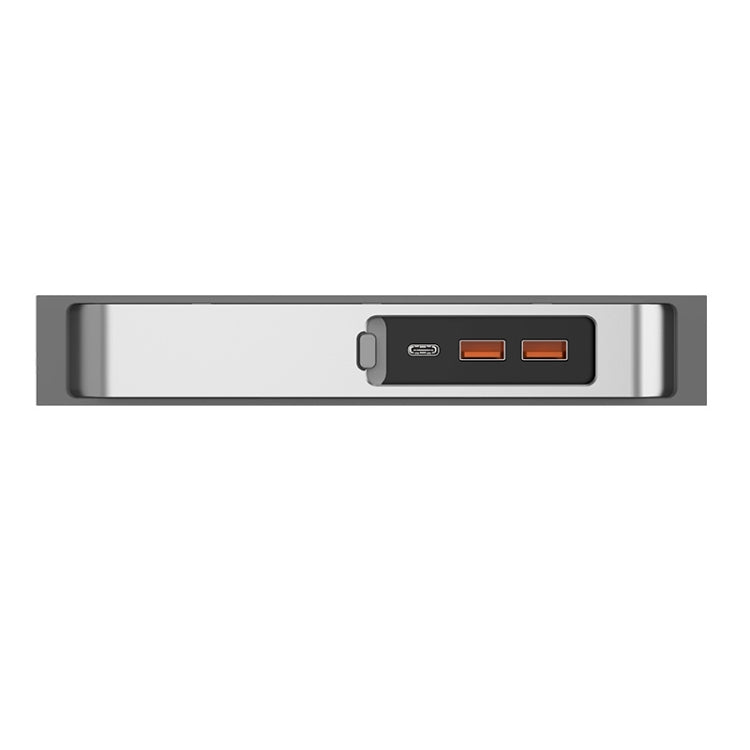 For Tesla Model 3/Y Car USB-C/Type-C+2 USB 3.0 Port Docking Station HUB(Silver)