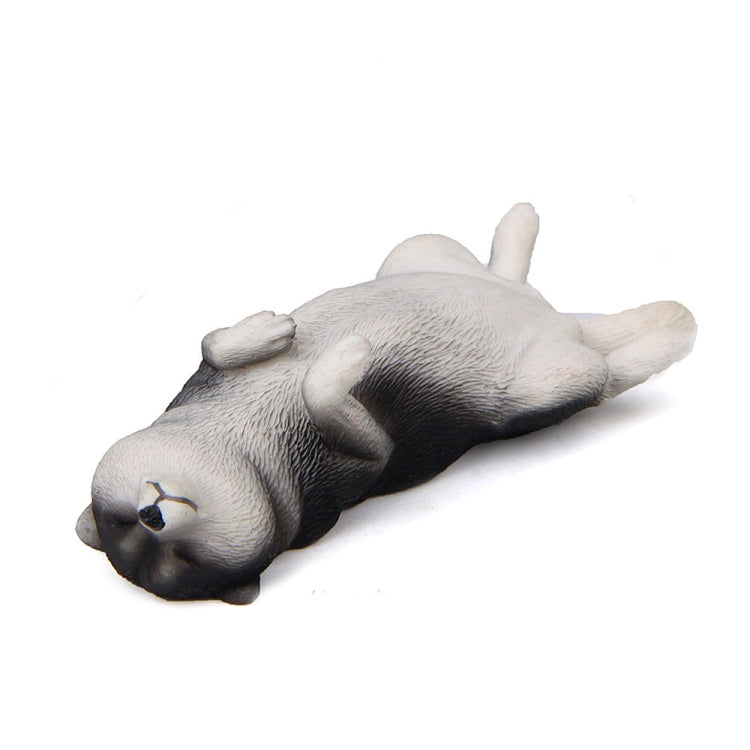 Cute Kawaii Sleeping Pet Figurine Collection Decoration Fridge Magnet Black Lie Shiba  Inu