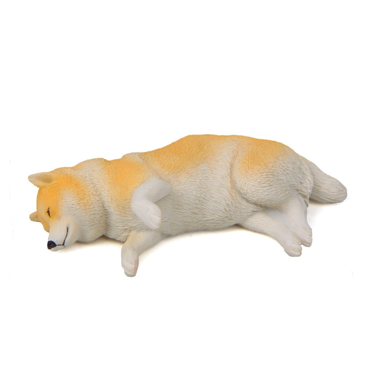 Cute Kawaii Sleeping Pet Figurine Collection Decoration Fridge Magnet Yellow Side Lying  Shiba  Inu