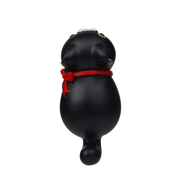 Cute Cartoon Cat 3D Fridge Magnet Mobile Phone Case Material(Black Scarf Cat)