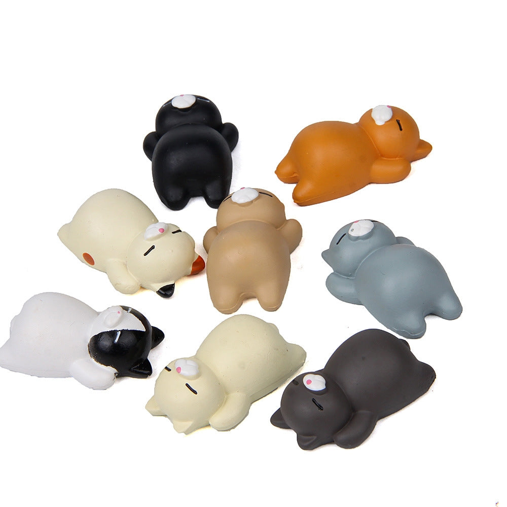 Cartoon Cat Fridge Magnet Resin Ornament Ornament With Magnetic Sticker(Brown Cat)