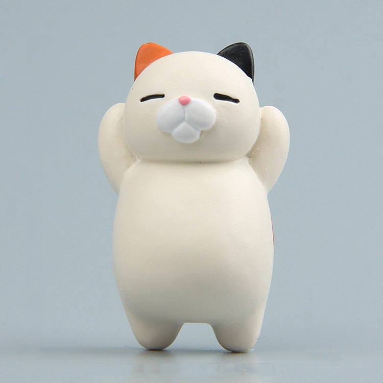 Cartoon Cat Fridge Magnet Resin Ornament Ornament Without Magnetic Sticker(Three -color Cat)