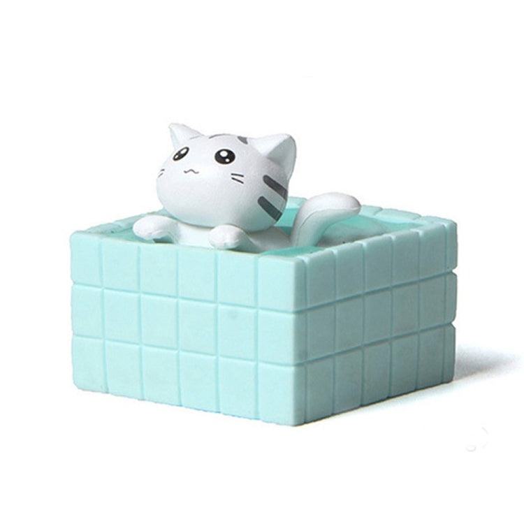 3D Cute Bath Cat Fridge Sticker Hole Board Magnet Resin Decorative Ornament(White Cat)
