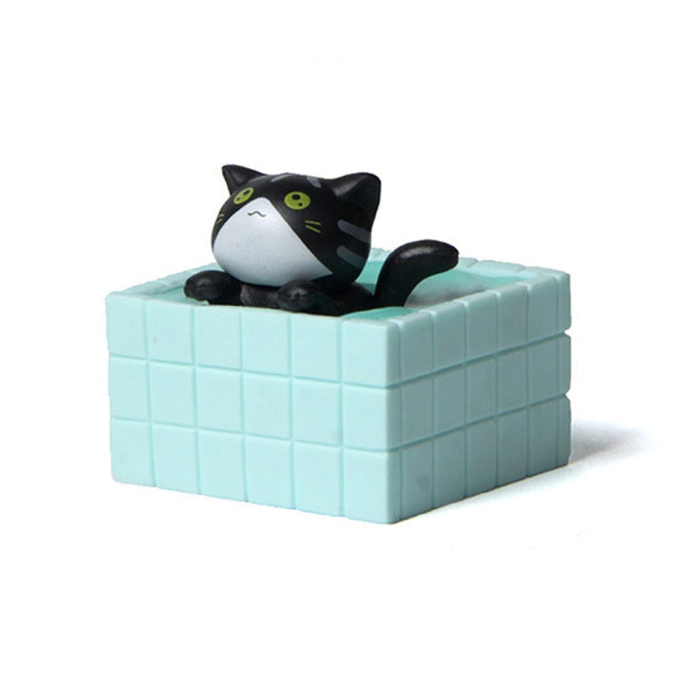 3D Cute Bath Cat Fridge Sticker Hole Board Magnet Resin Decorative Ornament(Black Cat)