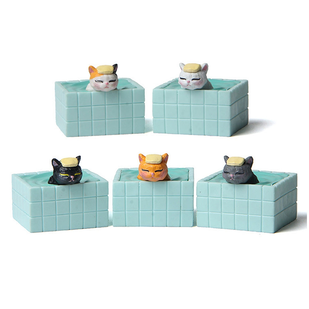 3D Cute Bath Cat Fridge Sticker Hole Board Magnet Resin Decorative Ornament(Yellow Headscarf Cat)