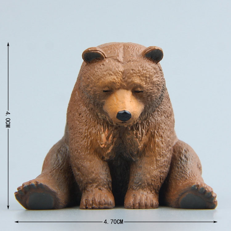 Warm Series Sitting Sleepy Zoo Figure Fridge Magnets(Brown Bear)