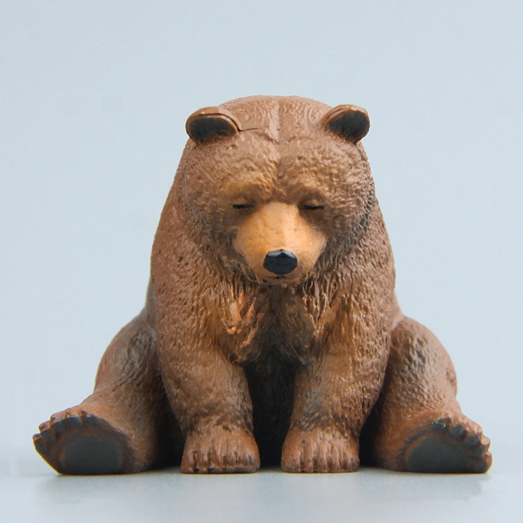 Warm Series Sitting Sleepy Zoo Figure Fridge Magnets(Brown Bear)