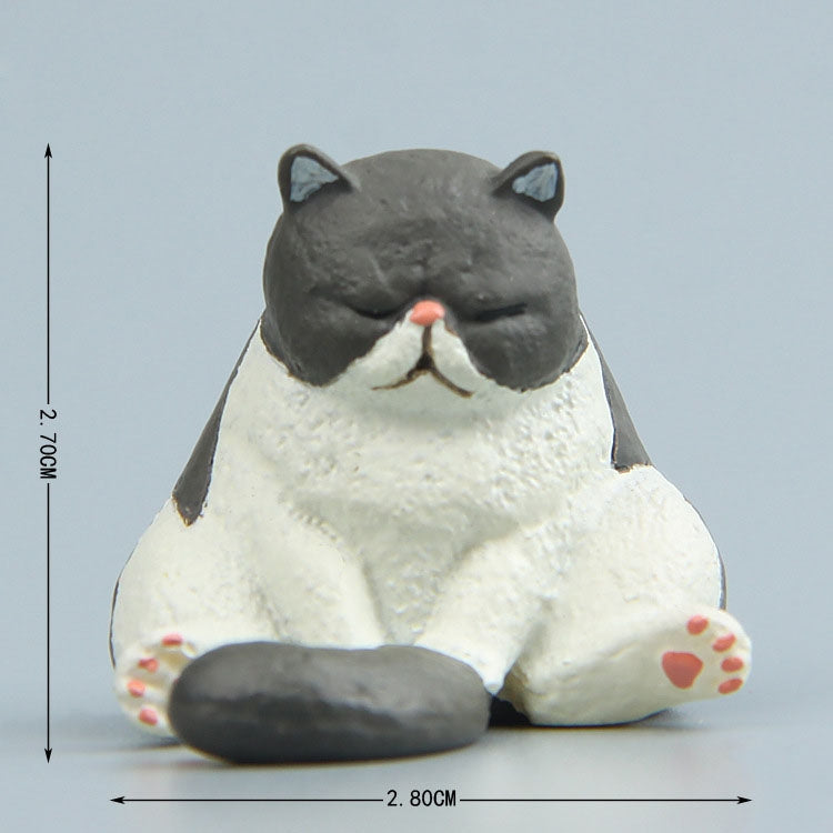 Warm Series Sitting Sleepy Zoo Figure Fridge Magnets(Fat Cat)