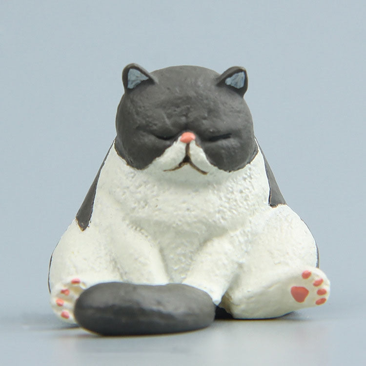 Warm Series Sitting Sleepy Zoo Figure Fridge Magnets(Fat Cat)