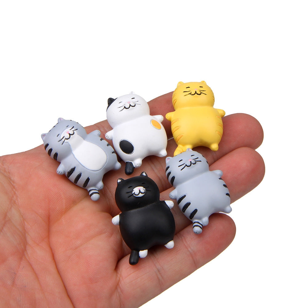 Fat Cat 3D Refrigerator Magnet Magnetic Sticker Phone Case DIY Accessories(3-color)