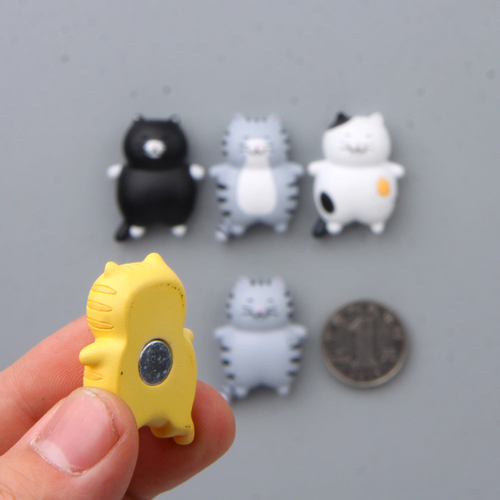Fat Cat 3D Refrigerator Magnet Magnetic Sticker Phone Case DIY Accessories(3-color)