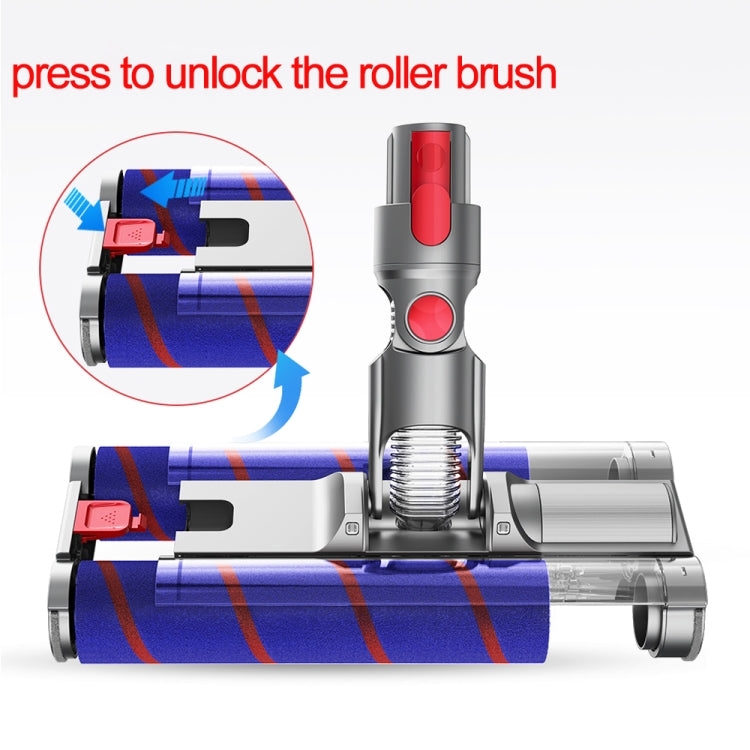 For Dyson V7 V8 V10 V11 Double Roller Soft Velvet Floor Brush Head with LED Lighting