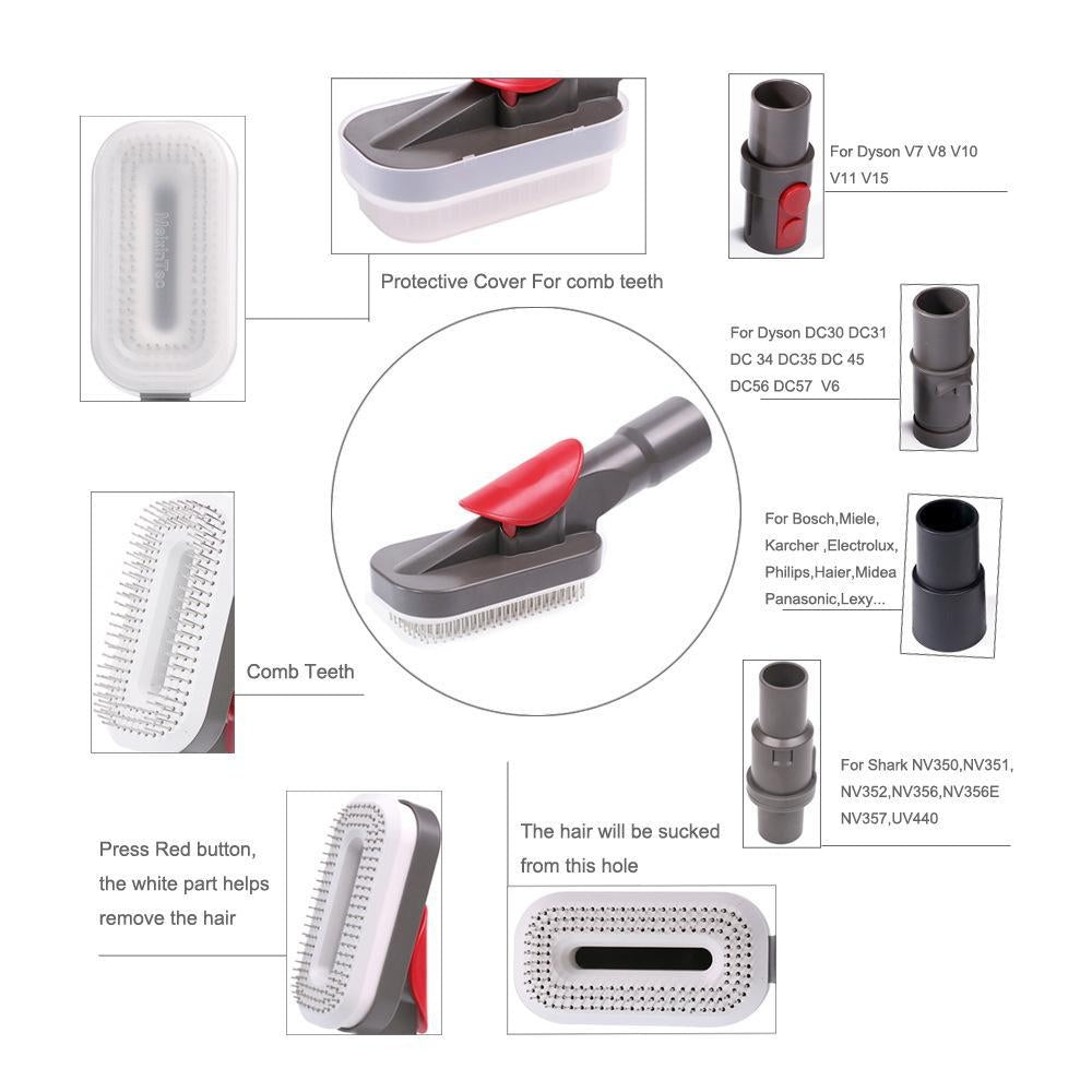 For Dyson V6 V7 V8 V9 Meile Vacuum Cleaner Pet Hair Removal Brush, Spec: Brush With V6 Adapter