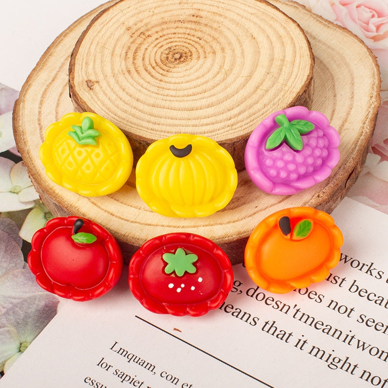 20pcs Simulation Fruit Dumplings Children Play House Toys Cell Phone Case DIY Accessories(Style Random Delivery)