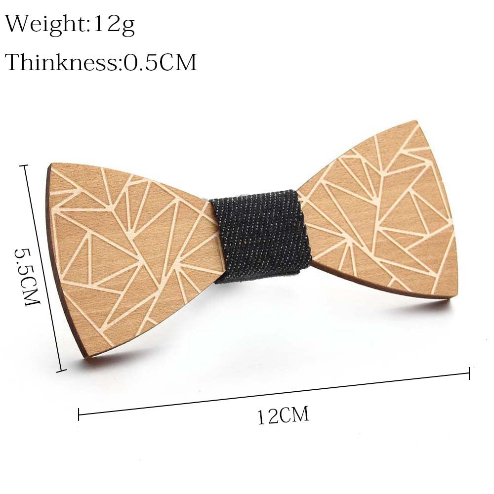 Wooden Bow Tie Men Handmade Bow Tie, Color: Large Mesh