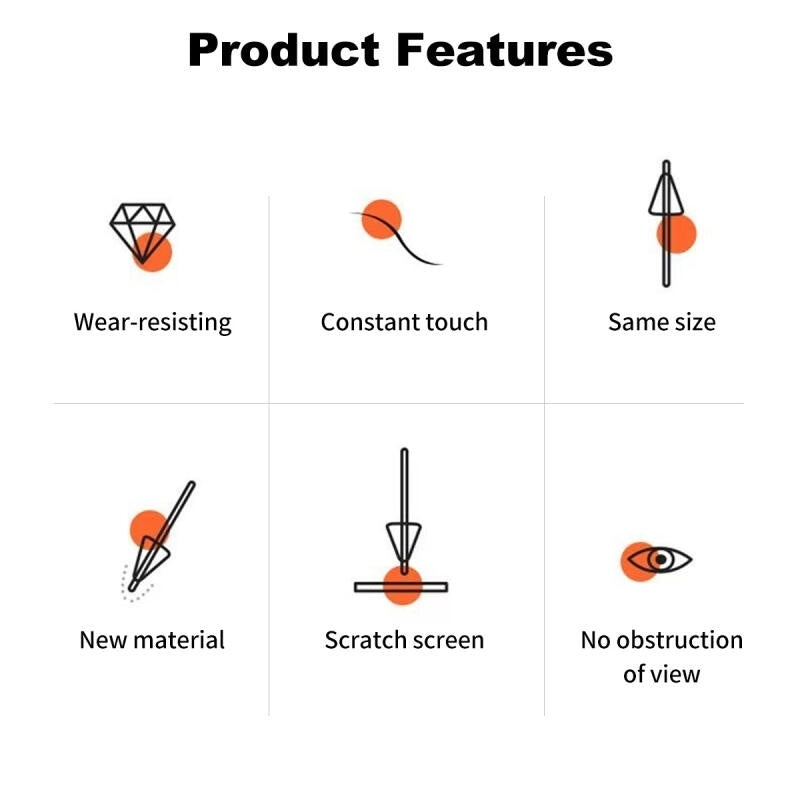 For Xiaomi Pad 6 / 6 Pro Tablet Stylus Replacement Tip Nib, Spec: Needle  White