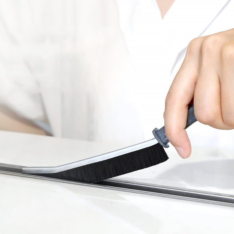 Bathroom Kitchen Tile Corner Cleaning Brush Multifunctional Window Crevice Groove Stiff Brush(White)