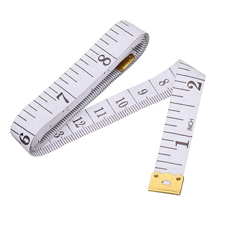 10pcs 1.5m Soft Ruler Cute Tailor Leather Ruler Centimeter Inch 2 In 1(Color Random Delivery)