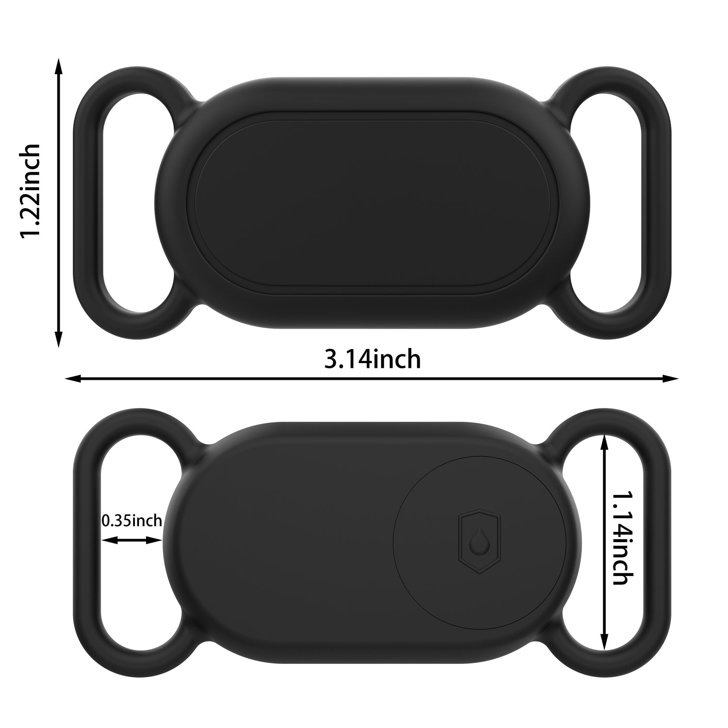 For Samsung Galaxy SmartTag 2 Pet Silicone Life Waterproof Protective Case(Deep Blue)
