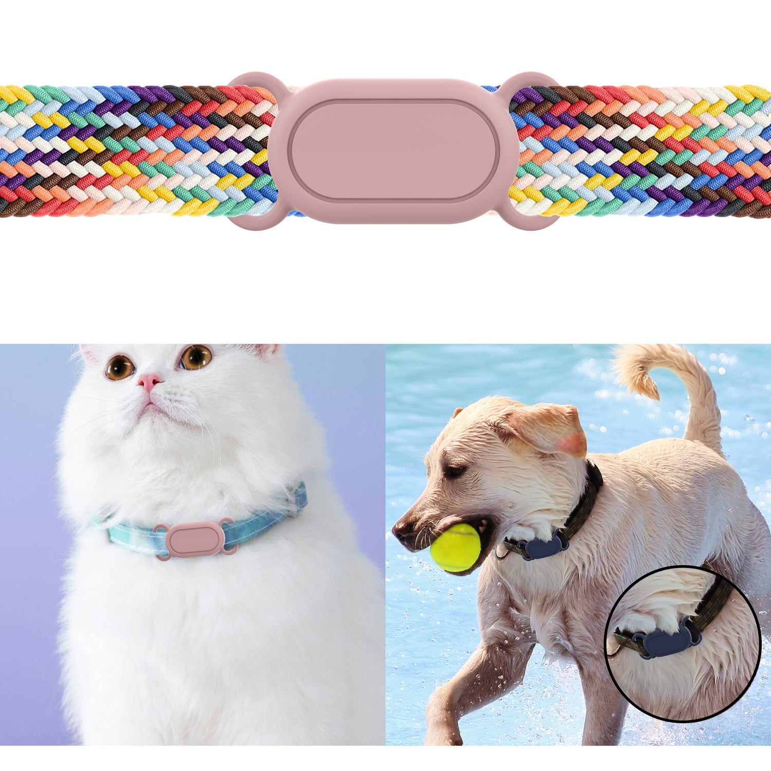 For Samsung Galaxy SmartTag 2 Pet Silicone Life Waterproof Protective Case(Pink)
