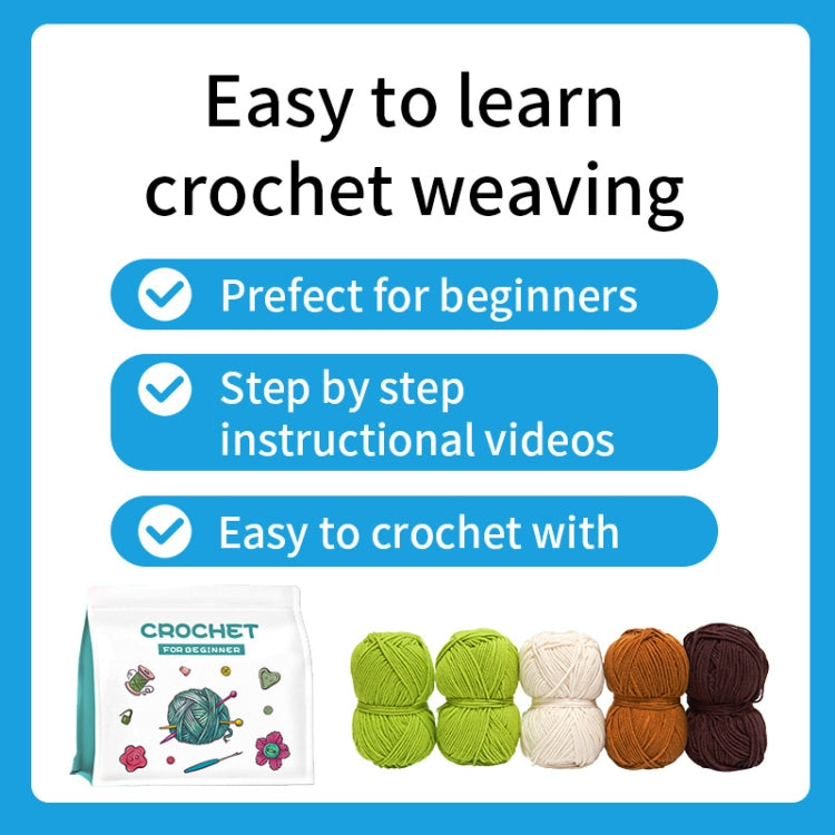 4pcs /Set Large Cactus  Crochet Starter Kit for Beginners with  Step-by-Step Video Tutorials