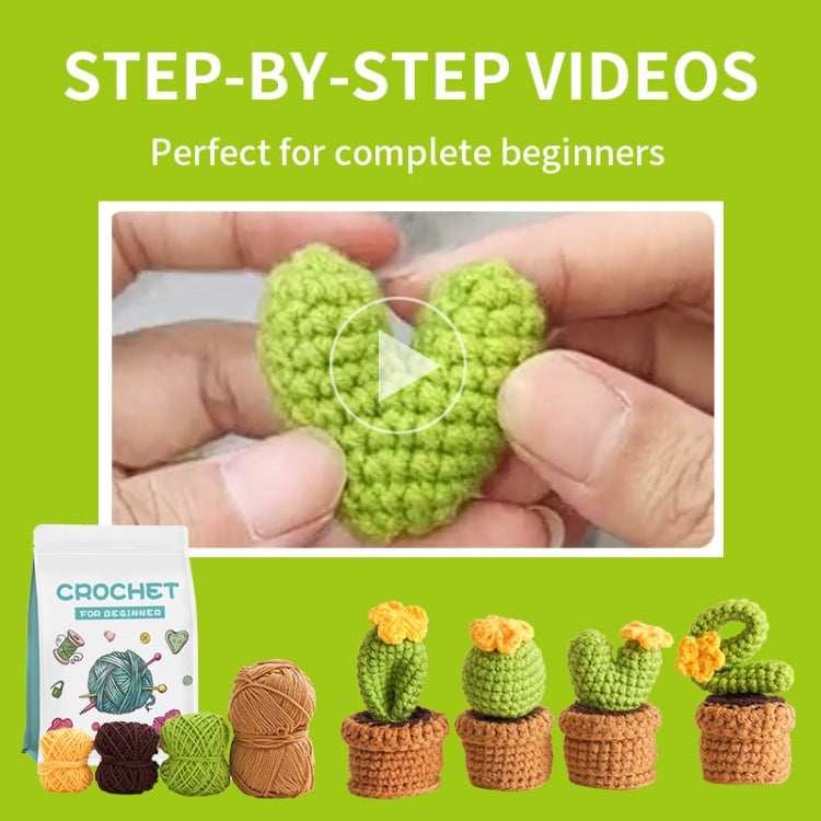 Love Set  Crochet Starter Kit for Beginners with  Step-by-Step Video Tutorials