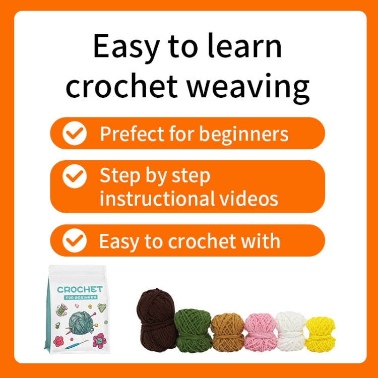 5pcs /Set Small Potted Plant Crochet Starter Kit for Beginners with  Step-by-Step Video Tutorials