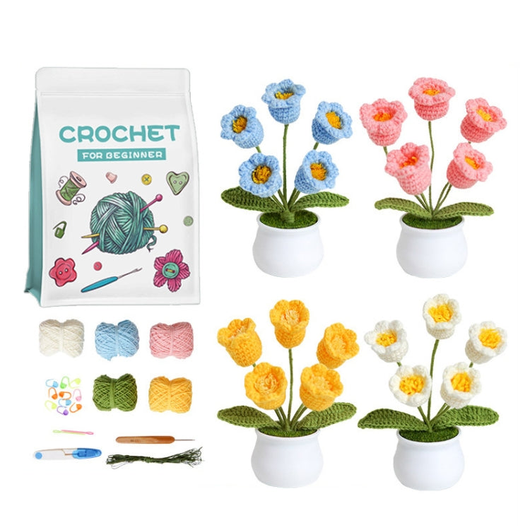 4pcs /Set Lily of The Valley Crochet Starter Kit for Beginners with  Step-by-Step Video Tutorials
