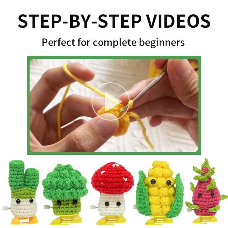 DIY Walking Vegetable Crochet Starter Kit for Beginners with Step-by-Step Video Tutorials