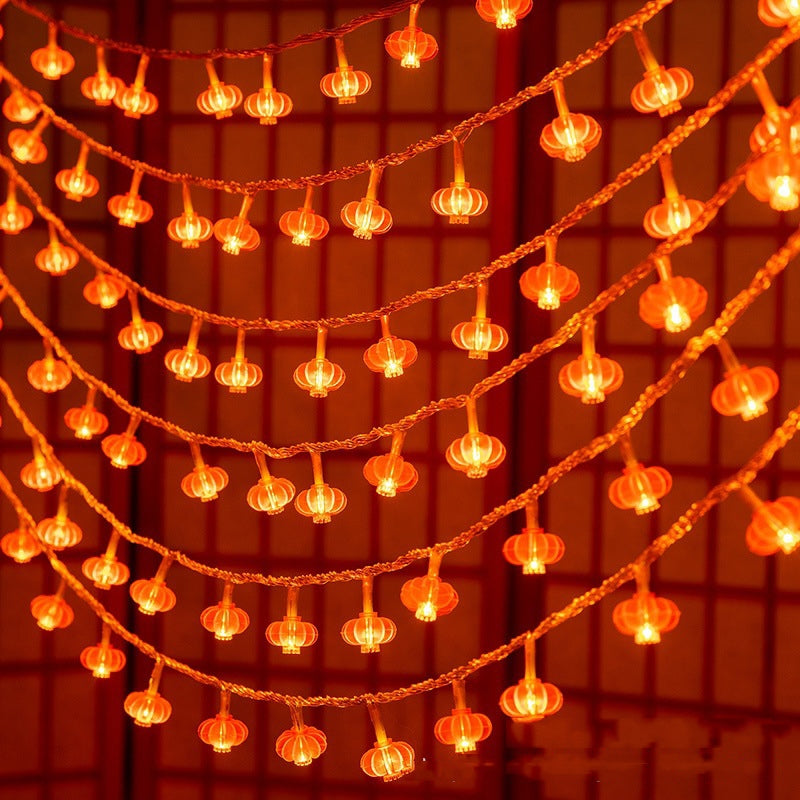 1.5m 10 Light  New Year Chinese Red Lantern LED Lights(Little Red Lantern)