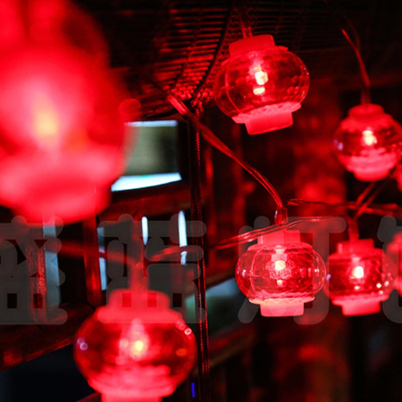 1.5m 10 Light  New Year Chinese Red Lantern LED Lights(Little Red Lantern)