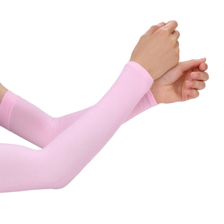 Cooling Arm Sleeve Sun UV Protection Straight Sleeve Cover Summer Outdoor Sports Cycling Travel Supplies, Size: 34g(Pink)