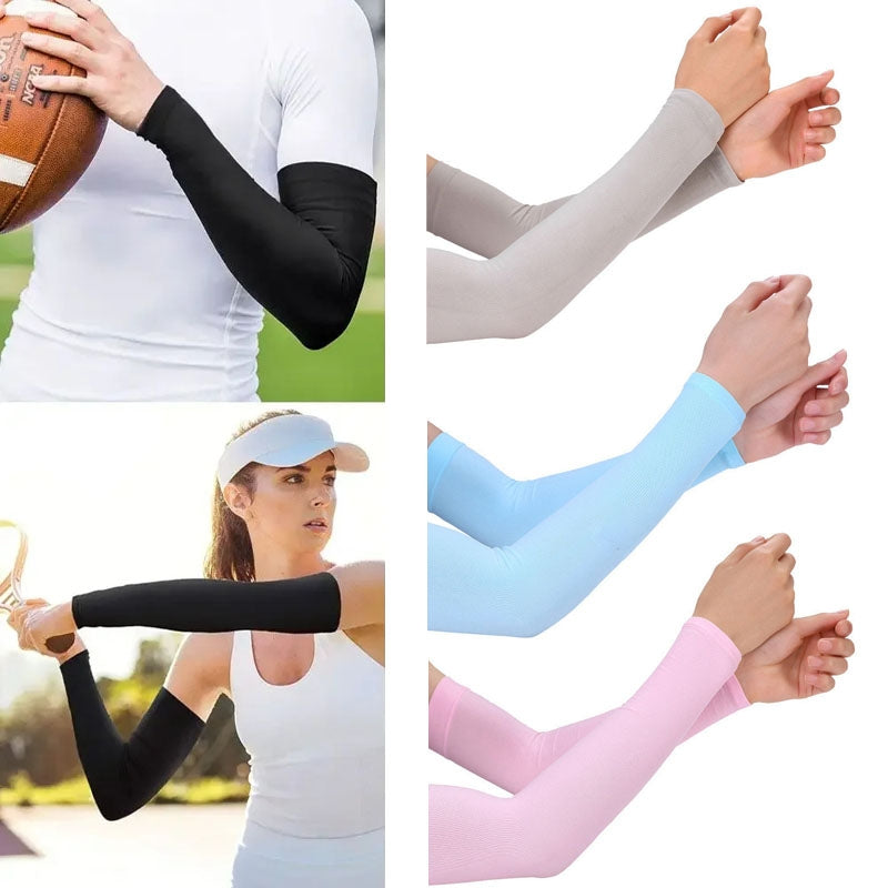 Cooling Arm Sleeve Sun UV Protection Straight Sleeve Cover Summer Outdoor Sports Cycling Travel Supplies, Size: 34g(Pink)
