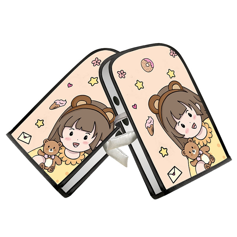 Electric Scooter Bicycle Handlebar Cover Summer Sun Protection Anti-UV Riding Gloves(Bear Girl)