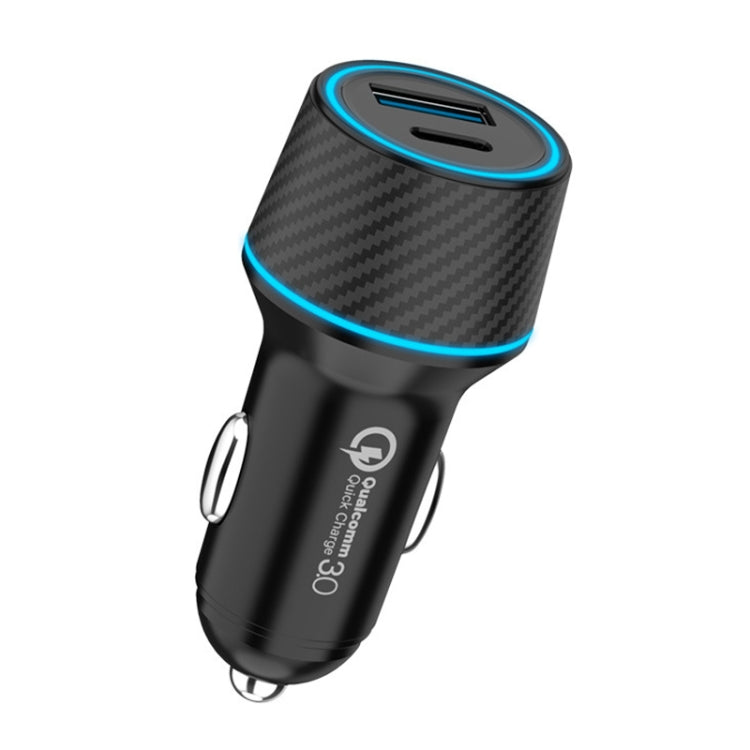 QIAKEY Dual Fast Charging Charger One To Two Cigarette Lighter, Size: TH219 48W(Black)