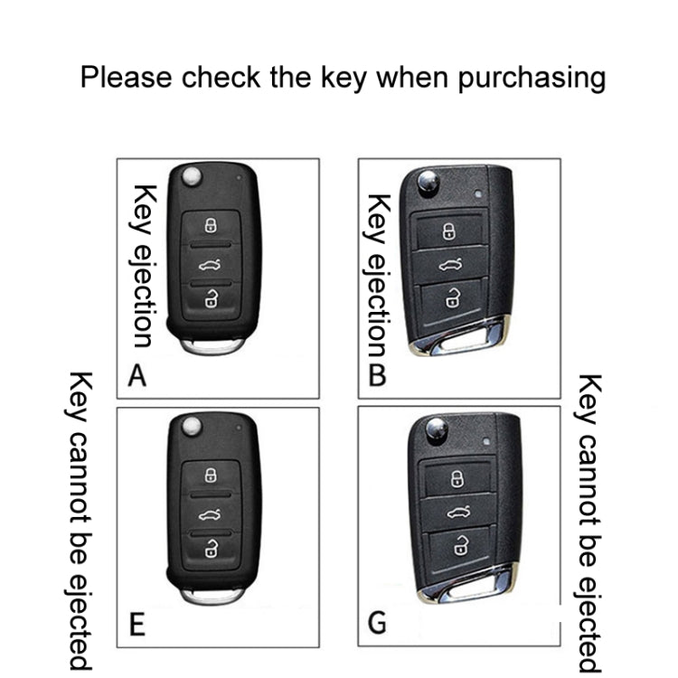 For Volkswagen Jetta Car Key Cover Multifunctional Keychain Anti-lost Number Plate(E)