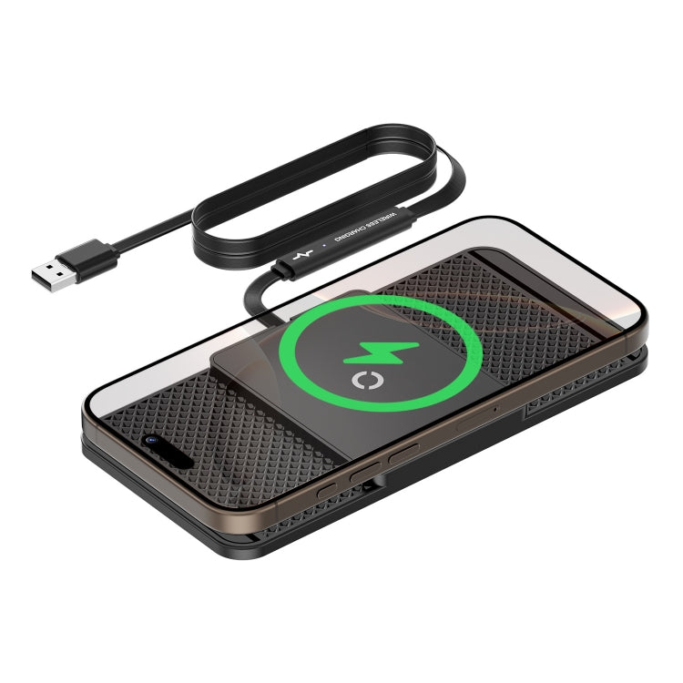 Avoid Camera Universal Car Wireless Charger Anti-slip Mat(USB Interface 1m)