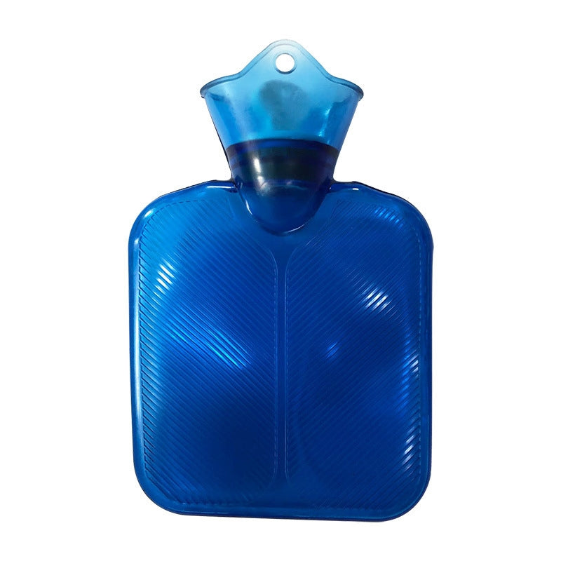 250ml PVC Hot Water Bag Thickened Transparent Filling Water Hot Water Bottle Winter Warmer Bag(Blue)