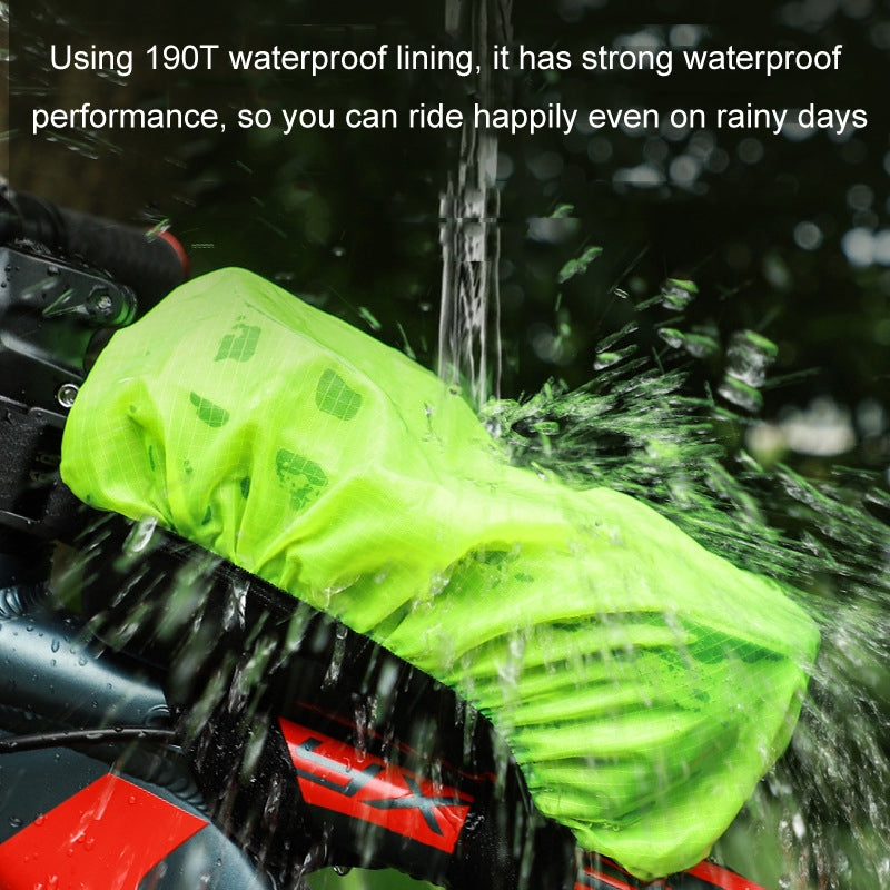 Bicycle Front Beam Cycling Bag Dust Rain Cover(Green)