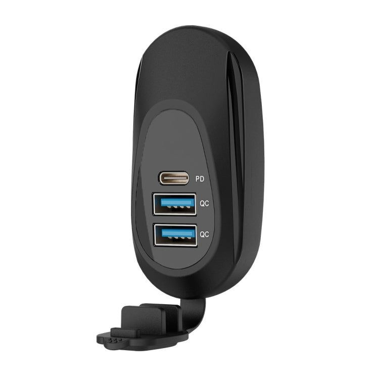 12-24V Bus Handlebar Installed USB Fast Charging Charger, Specifications: 2U+C QC+QC+PD