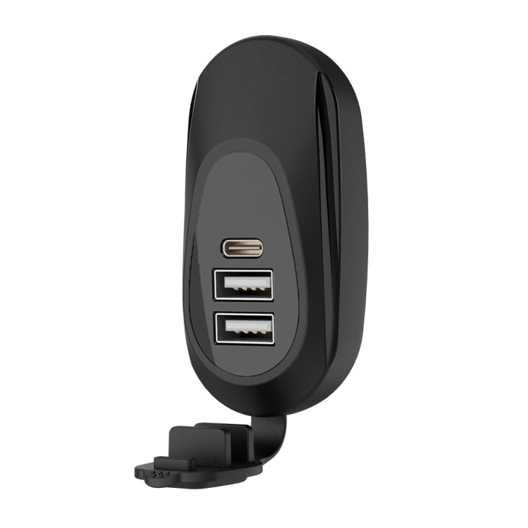 12-24V Bus Handlebar Installed USB Fast Charging Charger, Specifications: 2U+C 2.1A+2.1A+2.1A