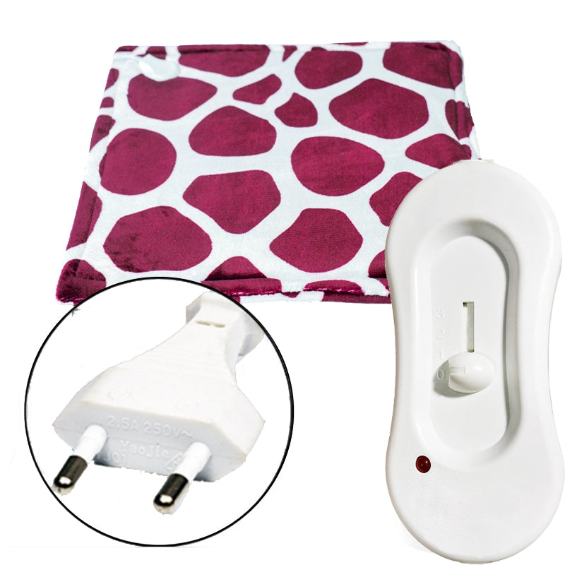 45x45cm EU Plug 0-1-2-3 Adjust Flannel Deer Pattern Electric Blanket Heating Pad