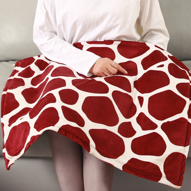 45x45cm EU Plug 0-1-2-3 Adjust Flannel Deer Pattern Electric Blanket Heating Pad