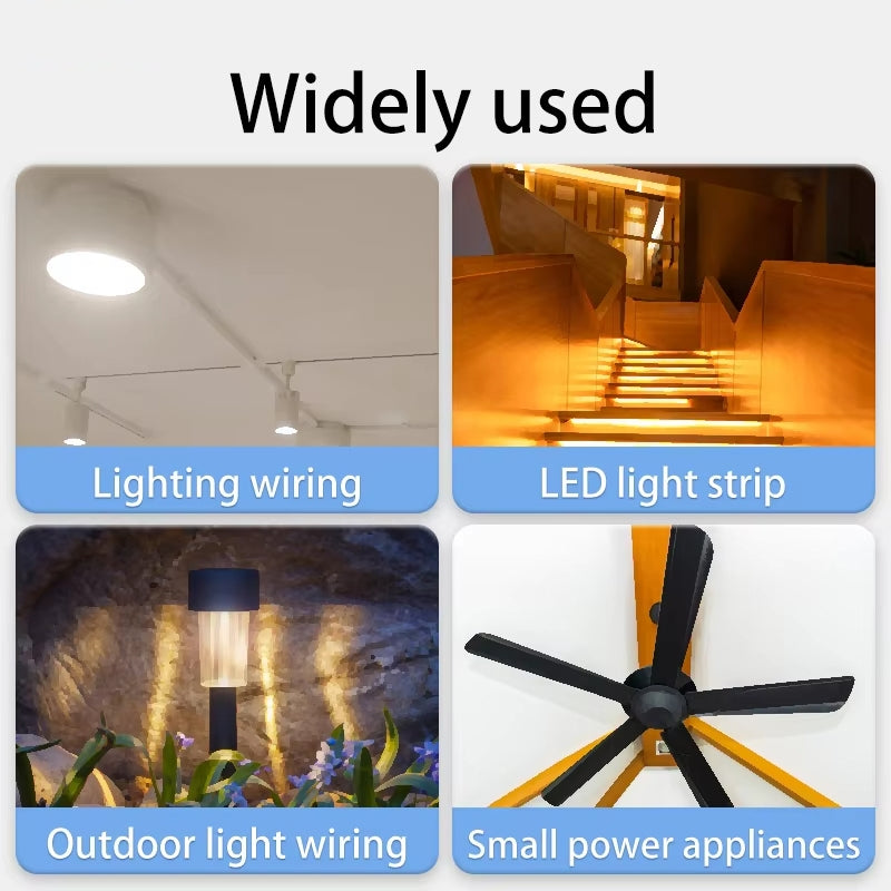 2pcs /Pack Stripping-free Thimble T-shaped Connector Downlight Wiring-free Connector(Red)