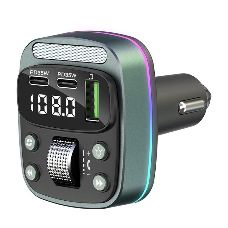 GZ08 Car Voltage Display Fast Charger Subwoofer MP3 Bluetooth Player