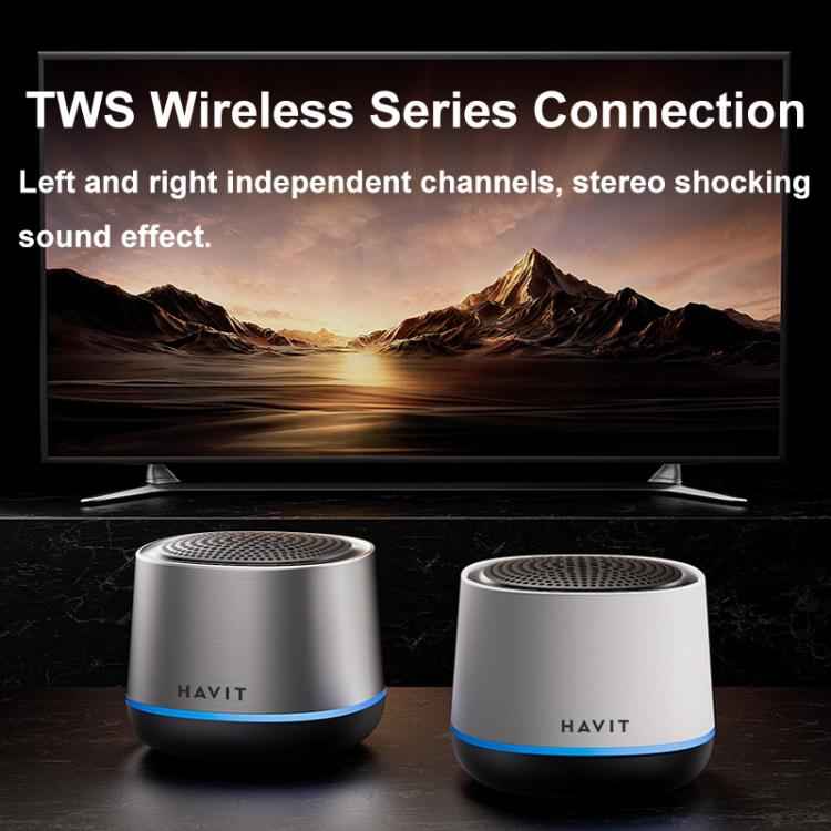 Havit M8 Mini TWS Wireless Bluetooth Speaker Home Subwoofer(White)