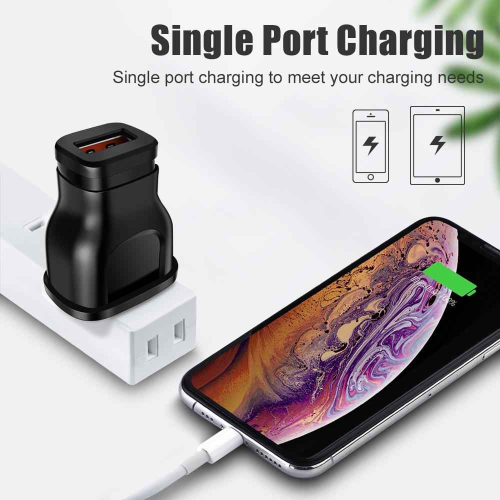 Uniqbuy For 1A 5W Single USB Port Smartphone Charger(US Plug White)